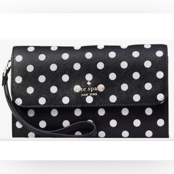 NWT KATE SPADE CHEERS CHARMING DOT PHONE WALLET/WRISTLET IN...